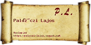 Palóczi Lajos névjegykártya